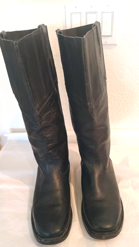 Herren Oak Tree Frontier Kollektion Schwarz Leder Cowboystiefel Größe 10