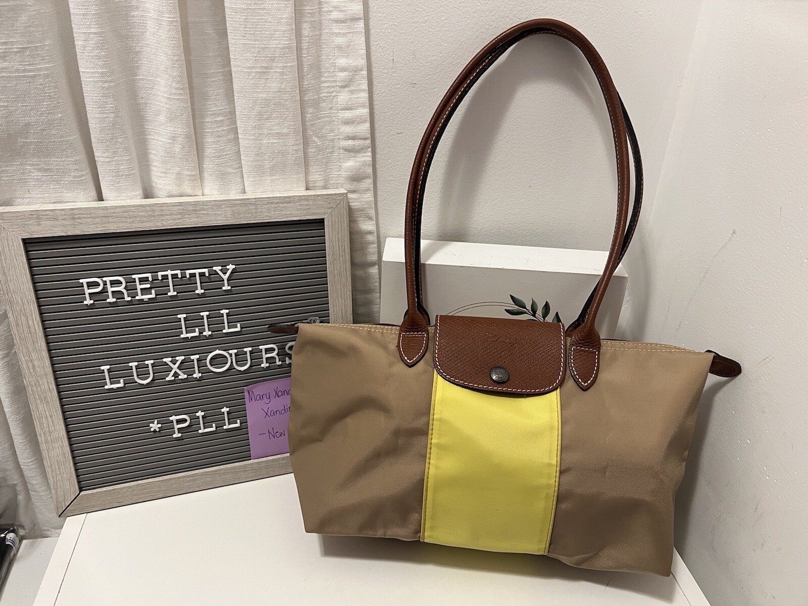 Longchamp Small Le Pliage Nylon Shoulder Tote Long Strap, EXCELLENT Condition eBay