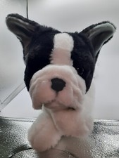 FAO Schwartz Boston Terrier Puppy Dog Plush Black and White 15" Stuffed