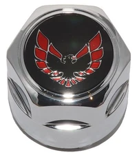 New PONTIAC FIREBIRD TRANS AM Wheel Center Hub Cap Chrome w/ Red Bird