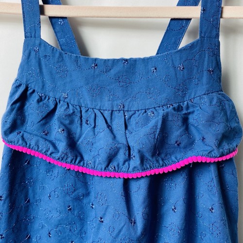 Penelope Mack Toddler Girls Embroider Dress Color Blue Size 6X - Picture 3 of 3