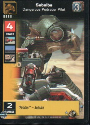 Young Jedi CCG - Battle of Naboo - Sebulba #73