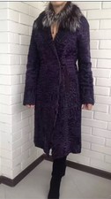 Prada Eco-farm Women's 100% Real Karalucha Fur Coat Size 42 (used)