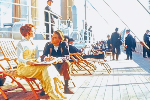 OA41-016 1990s Titanic On Set Leo Dicaprio Orig Oscar Abolafia 35mm COLOR SLIDE