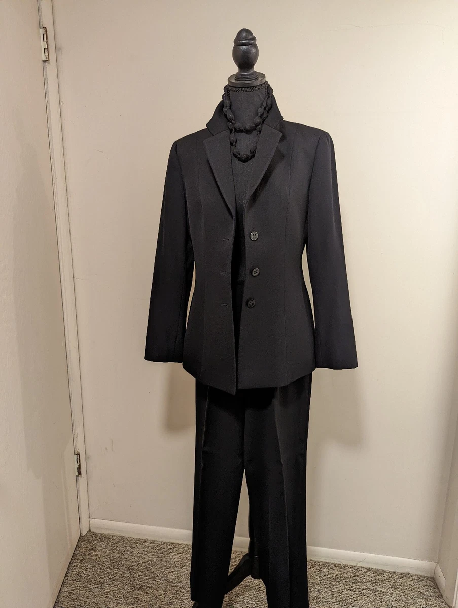 Giorgio Armani Collezioni Blk Wool Jacket & Pant Suit Sz.6