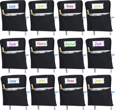 12 Pcs Large 17 Inches Chairback Pocket Chart Student Chair Pockets Chair Back C