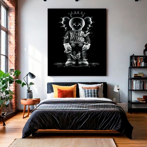 HYPEBEAST KAWS CLOWN - Pop Art Canvas Print - Modern Urban Street Art - A3 - Picture 3 of 5