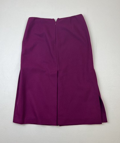 Sportmax Rock Damen Gr. 4 Wolle/Kaschmir Mischung Fuchsia Rosa Karriere Italy Schlitze - Bild 4 von 6