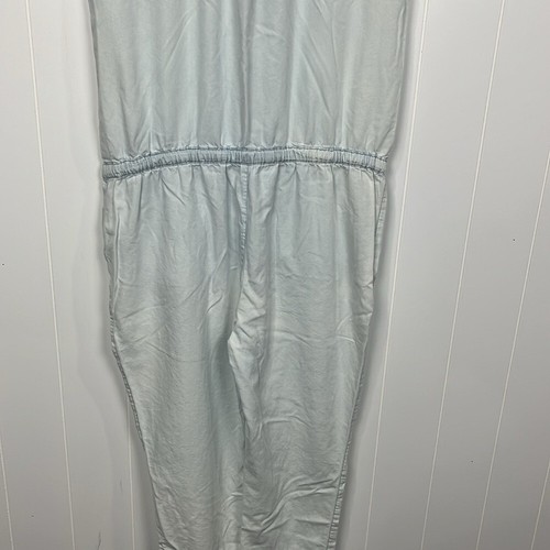 Tipo de mono para mujer cambray/denim XL lavado claro cremallera frontal y bolsillos elásticos - Imagen 11 de 16