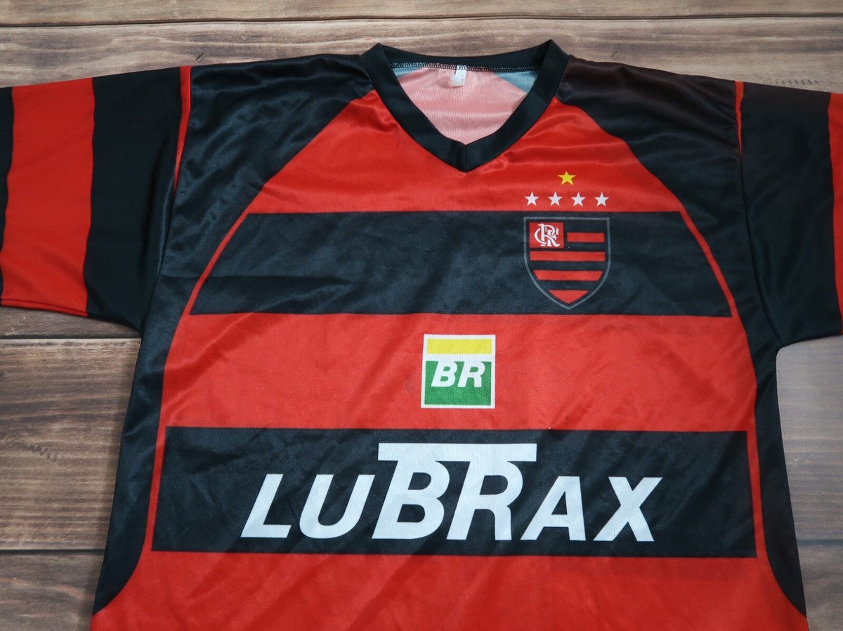 Vintage Soccer Jersey CR Flamengo Brasil #10 Petrobras Shirt, Men