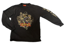 Yu-Gi-Oh Vintage Graphic Long-Sleeve Tee T-Shirt Black, Youth Med, Time to Duel