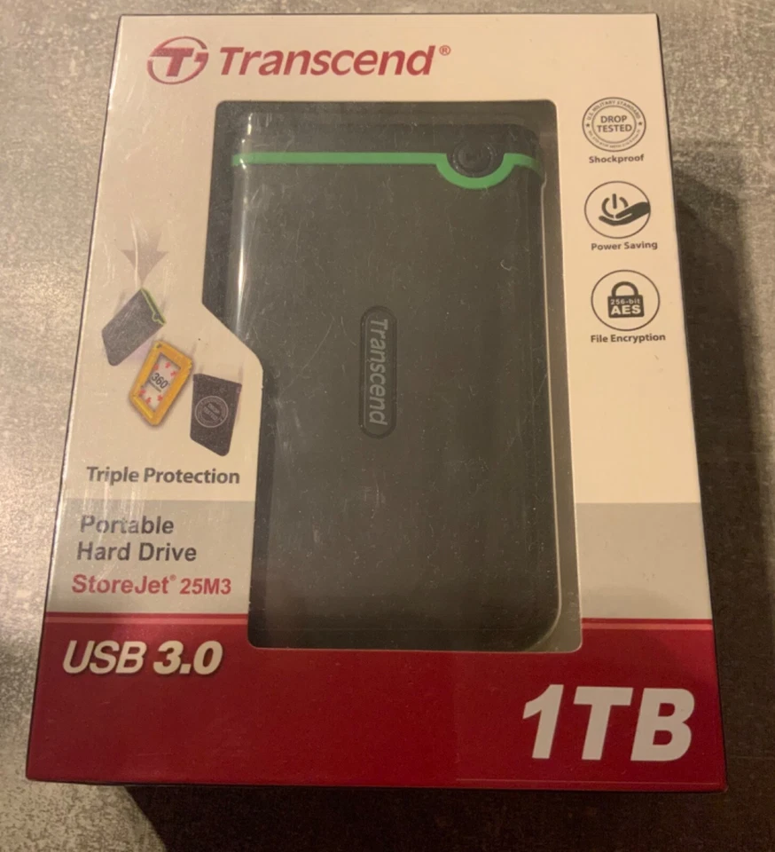 Transcend StoreJet 25M3 1TB USB 3.0 TS1TSJ25M3 Externe Festplatte