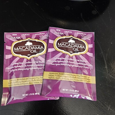Hask Macadamia Oil Deep Penetrating Conditioner 1.75oz  2 PACK NEW
