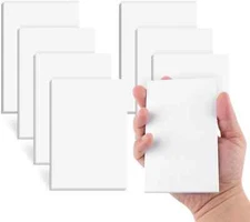 Note Pads 3x5 In, 8 Pack Blank Notepad, White Scratch Pads for Writing, 50 Sh...
