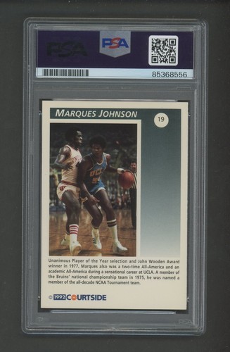 Marques Johnson 1992 Courtside Flashbacks #19 PSA/DNA Encased Autograph - Picture 2 of 2