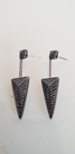PENDIENTES GRANDES SIF JAKOBS PECETTO NEGRO ZIRCONIO - Imagen 6 de 12