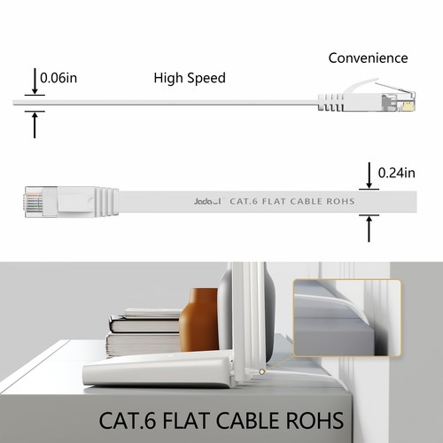 Cat 6 Ethernet Cable 100 ft, Outdoor&Indoor, 10Gbps Support Cat8 Cat7 Network... - Picture 4 of 6
