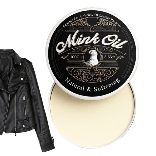 Genuine Mink Oil Ointment Waterproofer Conditioner Tub For Leather Boot Shoe - Picture 3 of 12
