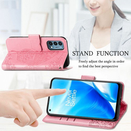 Funda tipo billetera de cuero PU a prueba de golpes de lujo para OnePlus 9/9 Pro - Imagen 12 de 19