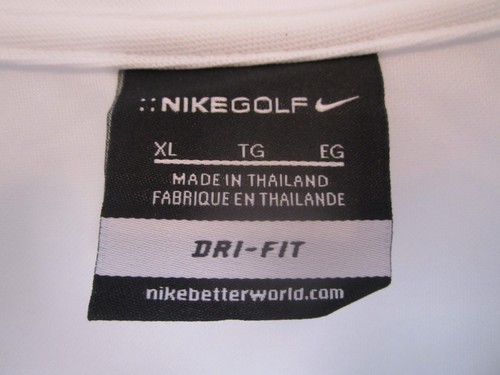 NIKE GOLF POLO SHIRT SIZE XL MEN ~WHITE~ - Picture 3 of 7