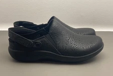 ALEGRIA Skillz Aged Ink Clog Shoe Sz 37 US 7-7.5 Black Adjustable Strap SKI-7470