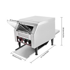 300PCS/H Electric Commercial Conveyor Toaster Tray Toasting Machine Restaurant.