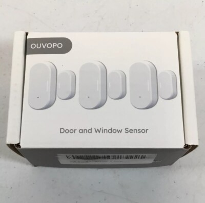 OUVOPO White Wireless Zigbee Alexa Compatible Door And Window Sensor 3 Pack
