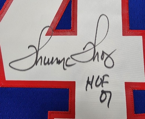 Thurman Thomas Signed Auto 1990 M&N Legacy Throwback Bills Jersey Fanatics - Picture 3 of 9