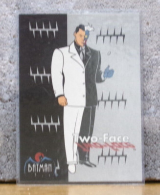 STRAIGHT FROM PACK TO PENNY SLEEVE PROTECTION TWO FACE BATMAN CARTOON