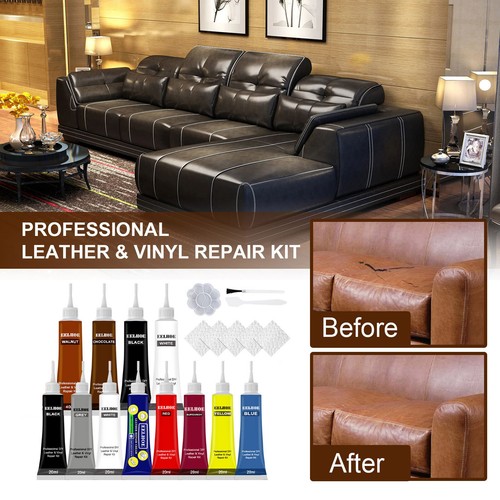 Leder Reparatur Set Füller Vinyl Autositz Flicken Sofa Reißloch Profi DIY