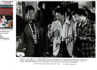 Carl Weathers  Autographed 8x10 1974 movie Cool Dudes  photo JSA  Certified