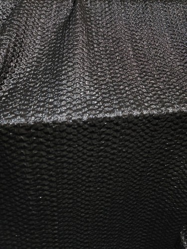 BLACK BROCADE FABRIC SOLD BY THE YARD EMBOSSED JACQUARD SHINE TEXTURED SHINE - Picture 10 of 13