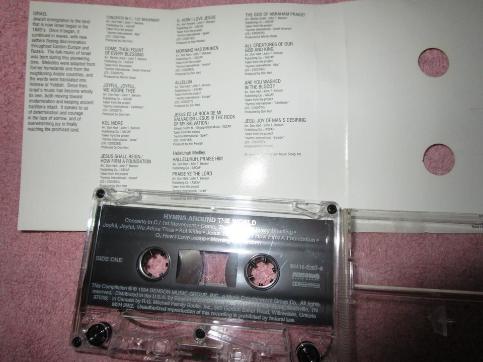 Hymns International  Hymns Around the World BENSON Tape Cassette Album - Image 4 of 4