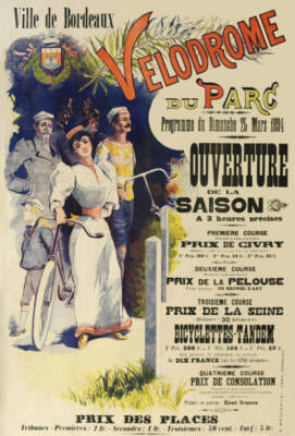 Ville De Bordeaux Velodrome Du Parc Programme du Dimanche 25 Mars - Old Photo