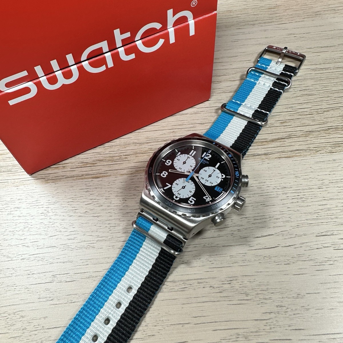 NEW✓LIMITED EDITION✓ Swatch Irony SKYBOND Chronograph Nylon