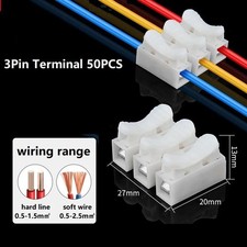 Quick Wire Connectors Screwless Spring Clamp Terminal Block 1P 2P Cable Join