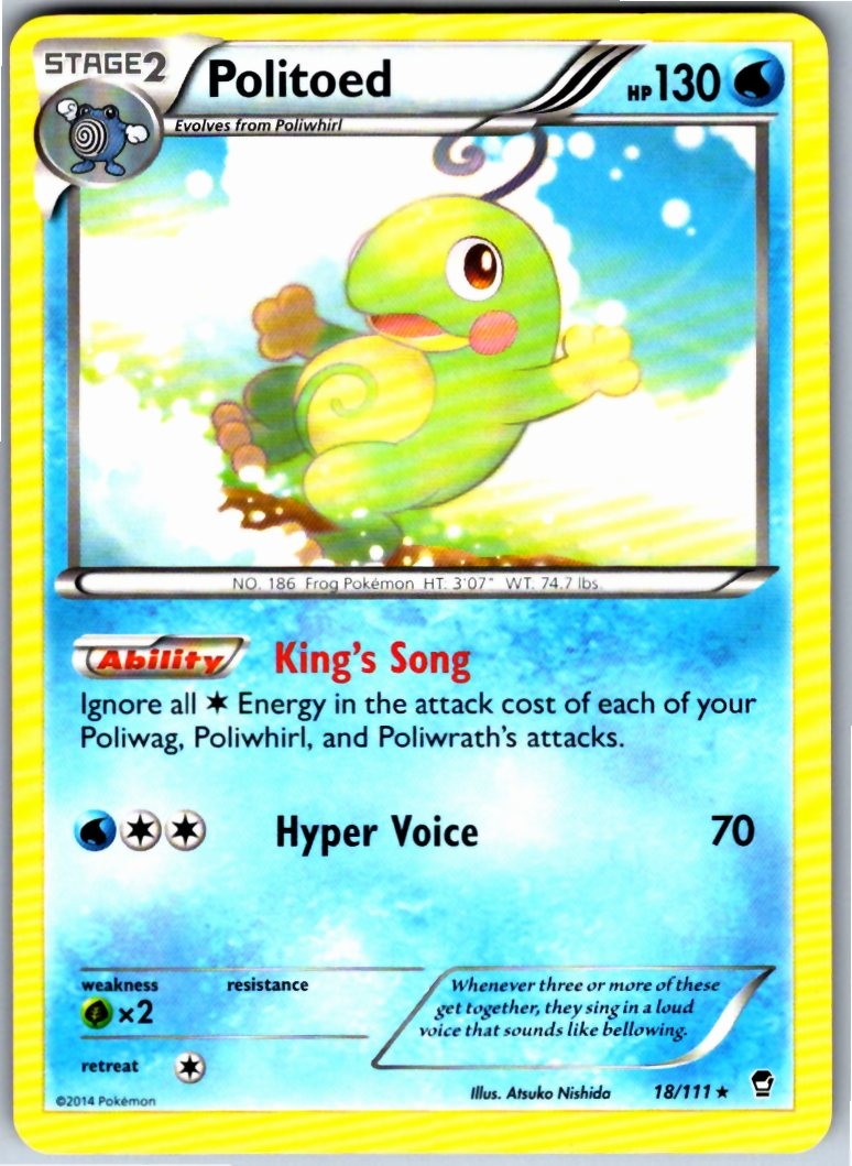 POLITOED 18/111 - R - POKEMON - FURIOUS FISTS - LP