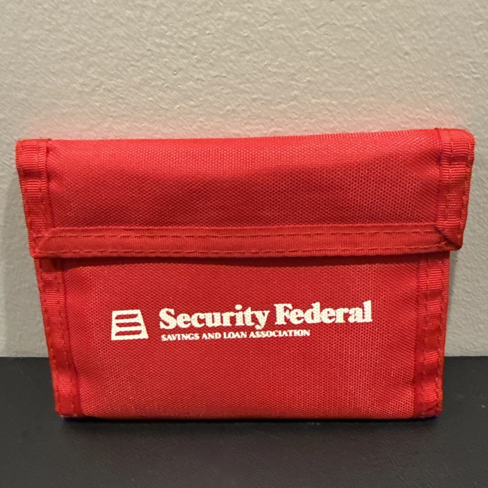 Cleveland Indians Chief Wahoo Canvas Wallet Security Fed sponsor Red - Image 2 of 4