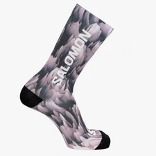 Salomon Creamy Lava Crew Unisex - Grey Socks M Size 5.5-7  (Eu 39-41) RRP £14