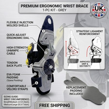 X8 Motorrad Handgelenkschutz St&uuml;tzbandage wei&szlig; s&auml;uregelb Gr&ouml;&szlig;e M/L Motocross UK