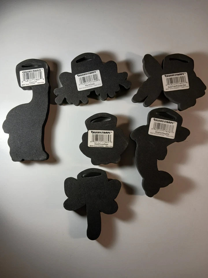 Estampillas gruesas, lote de 6 piezas, estampillas de espuma, nuevas Foto 4 de 4
