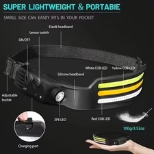 2 PACK Multi-Function Induction Headlamp Model: W689-3 New In Box Very Bright!