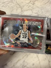 Panini Prizm Draft Picks Caitlin Clark Campus Legends Red Cracked Ice Rookie #5