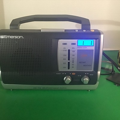 Emerson AM/FM Weather Band Portable Radio Model RP6251 DC/AC Power Working