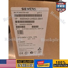 SIEMENS 6SE6420-2AB22-2BA1 MICROMASTER 420 2.2kW NEW IN BOX
