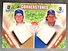 2002 Fleer Platinum #28 CS George Brett Mike Sweeney Cornerstones /1000 Royals