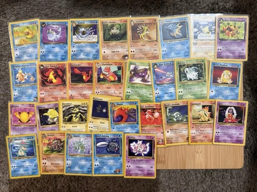 30 Vintage Non Halo Pokemon Card Lot Mewtwo Charmander Charmeleon Jynx NP