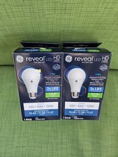 2 GE Reveal LED HD Light 3-Way Bulb 30w 70w 100w A19 NEW