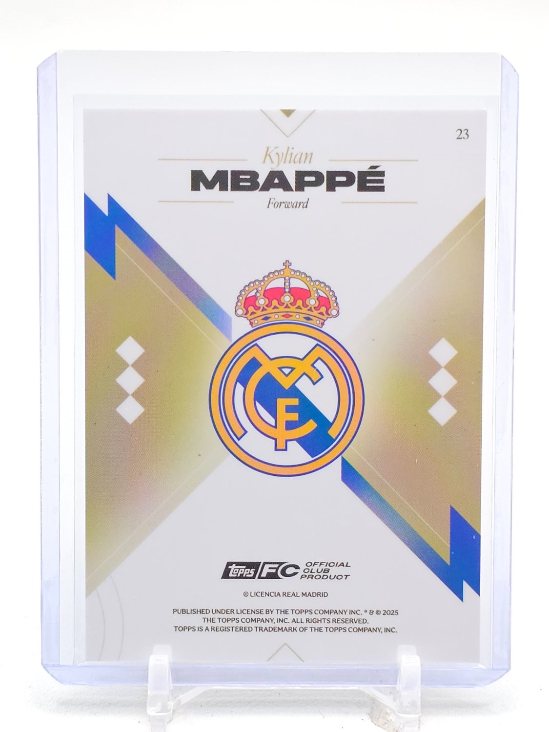 KYLIAN MBAPPE 2025-26 TOPPS LOS BLANCOS REAL MADRID SOCCER #23 Q1765 view 2