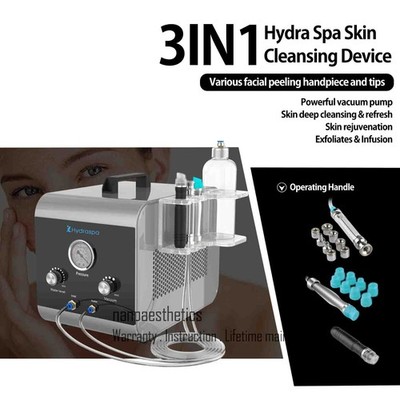 3in1 Hydra Water Facial Cleaning Skin Peeling Hydro Dermabrasion Beauty Machine